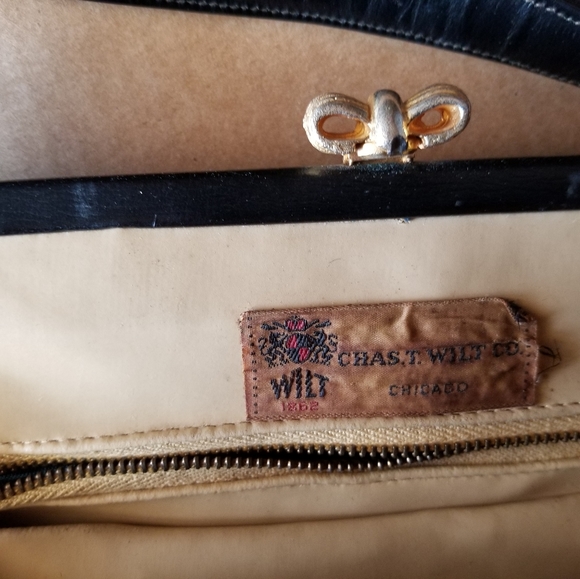 VTG wilt luggage NEEDLEPOINT HANDBAG chicago - Picture 7 of 10